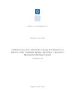 Diskriminacija i stigmatizacija pacijenata s mentalnim poremećajima liječenih u bolnici: presječno istraživanje