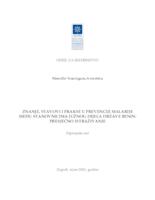 Znanje, stavovi i prakse u prevenciji malarije među stanovnicima južnog dijela države Benin: presječno istraživanje