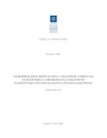 Samoprocjena mentalnog i tjelesnog zdravlja stanovnika s obzirom na udaljenost stanovanja od odlagališta otpada Jakuševec