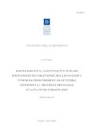 Radna iskustva i zadovoljstvo poslom medicinskih sestara / tehničara zaposlenih u punom radnom vremenu na studijima sestrinstva u Republici Hrvatskoj: kvalitativno istraživanje