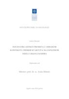 Sociološki aspekti prometa u urbanom kontekstu: primjer kvartova na zapadnom dijelu grada Zagreba