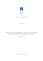 prikaz prve stranice dokumenta Povezanost akademskog stresa, emocionalne kompetencije i emocionalnog jedenja
